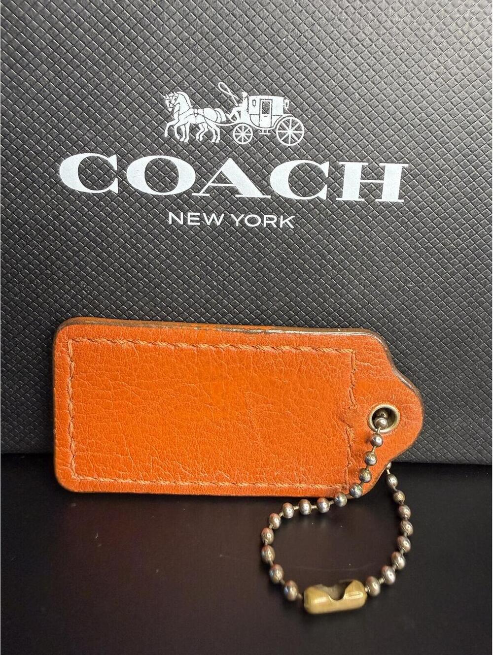 Coach Leather Hangtag - Chili Orange(2.5") - Picture 2 of 3